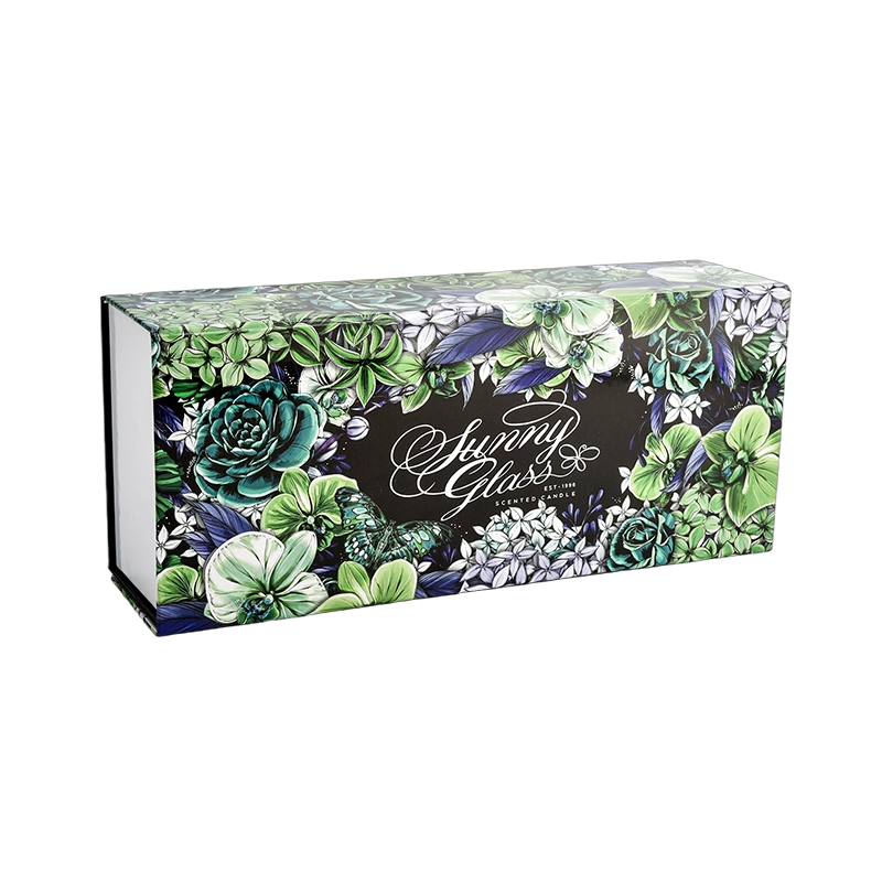 Flower pattern packaging box candle holders gift box empty box gift box