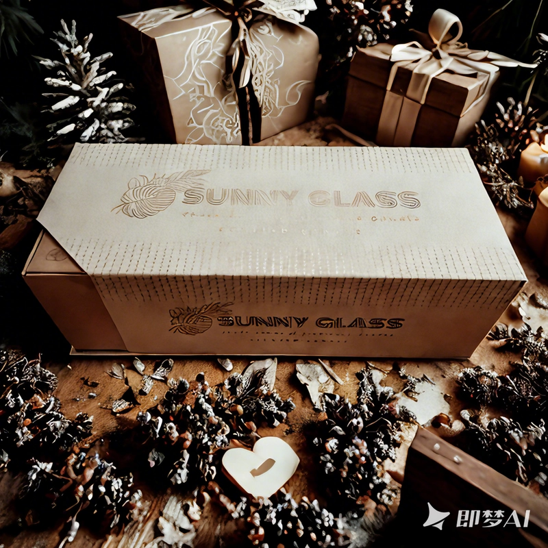 Elegante set regalo progettato con 3 candele in vetro