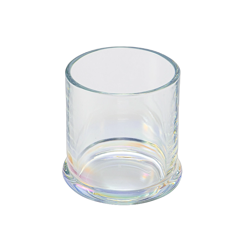 Luxury Custom Gradient Transparent Glass Candle pot Decoration de mariage