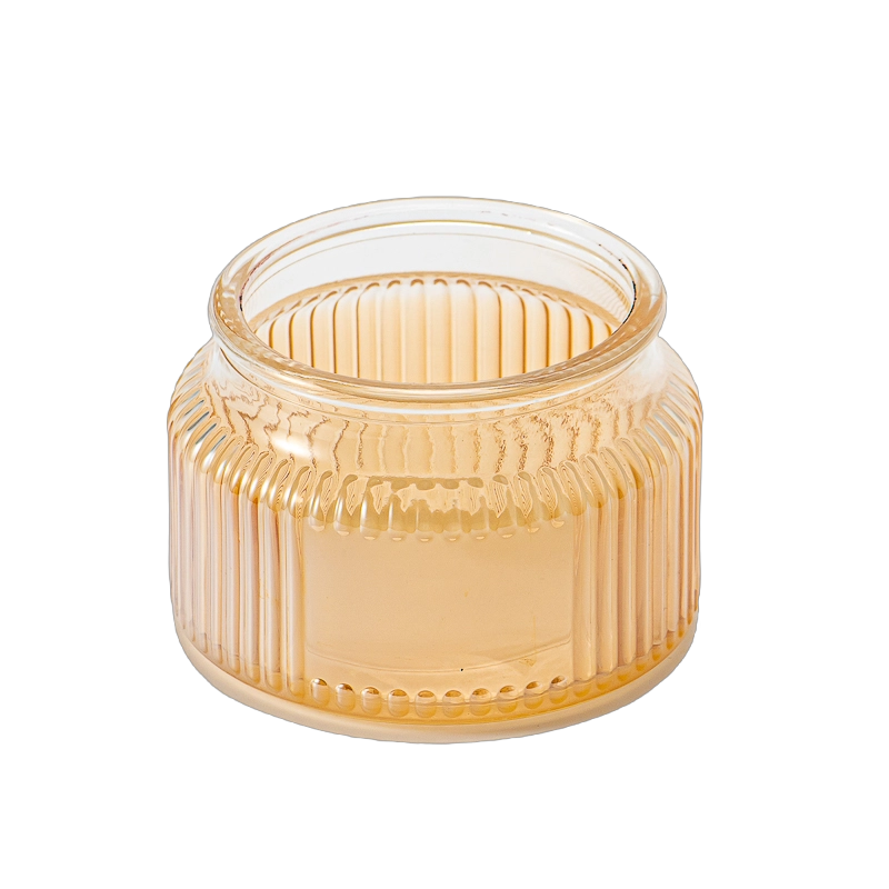 Diseño de rayas verticales de lujo recipiente de vidrio Gradiente de color aroma