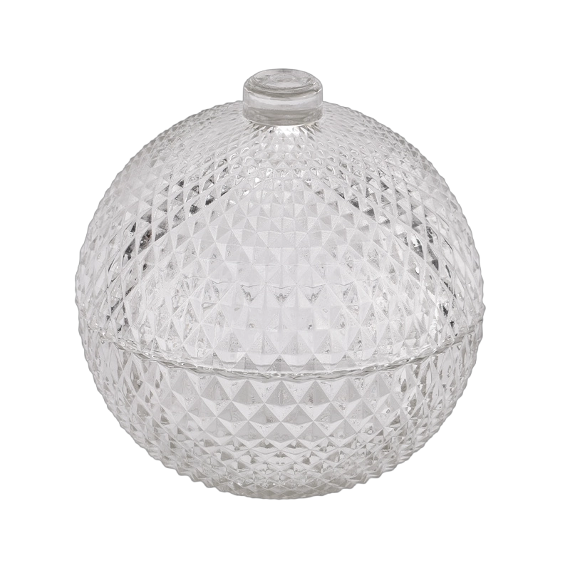 I -clear ang mga burloloy ng bola para sa Christmas Tree Decoration Glass Ball Jar Glass Candle Jars na may Lids