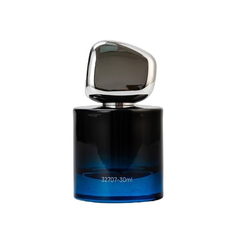 Light Luxury Edition 30ml Gradient Blue Perfume Spray Bottle na may Metal Cap