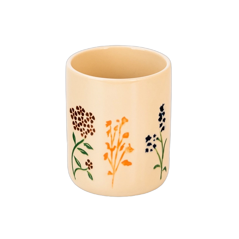 Wholesale Custom Premium Embossed Ceramic Candle Jars 