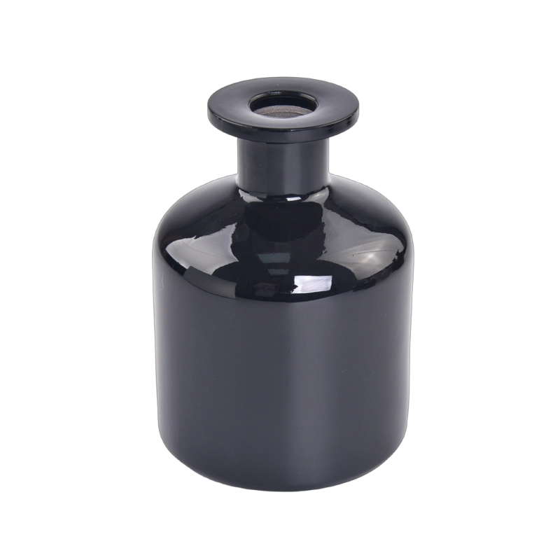 Luxury Black Glass Fragrance Vessels for Home Fragrance Brands