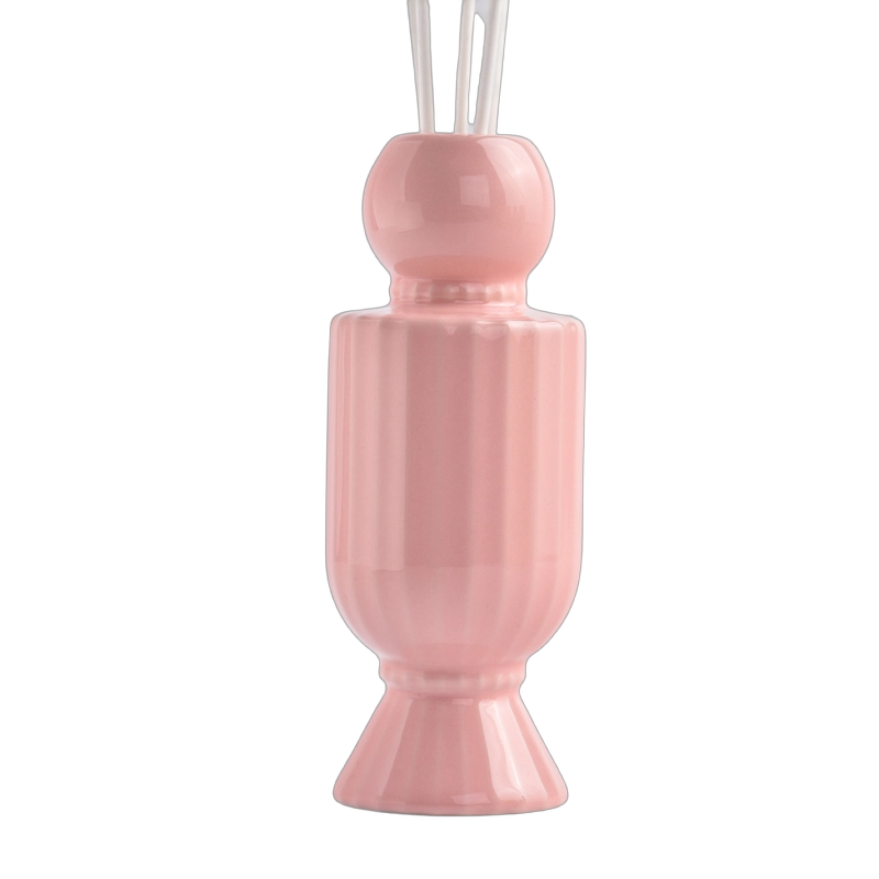 Maßgeschneiderte rosa Keramik-Red-Diffusor-Flasche, luxuriöses Duftgefäß