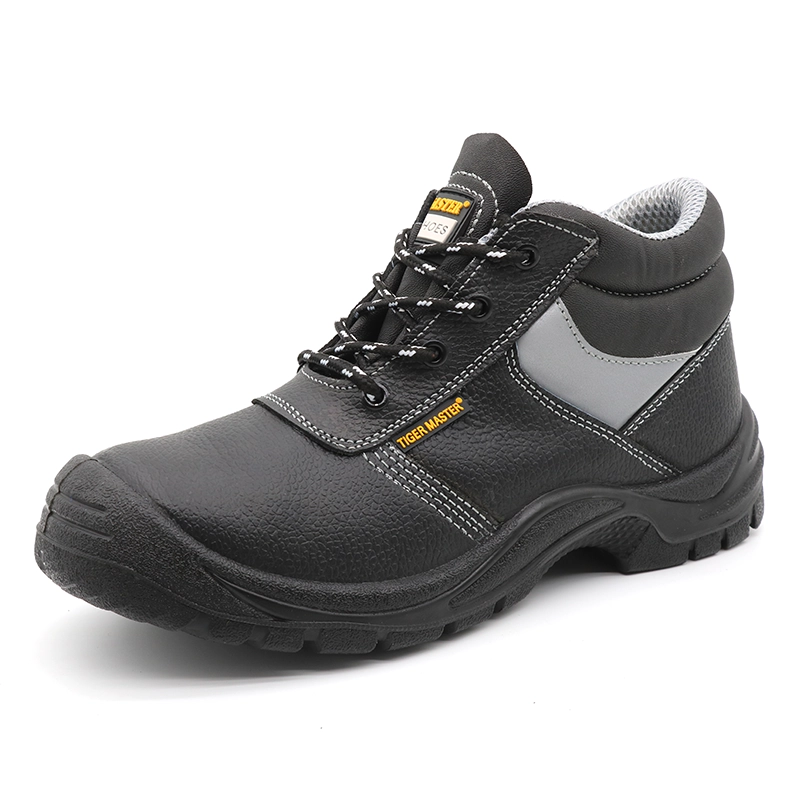 Chine TM034 chaussures de sécurité industrielles en cuir antidérapantes à l'épreuve des acides à l'huile, bout en acier à coupe moyenne fabricant