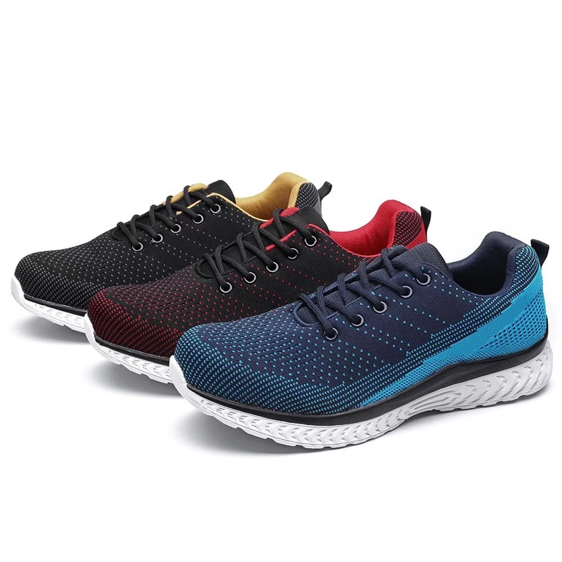 China Tm2040 sola de borracha eva macia biqueira de aço evita punção sapatos de segurança esportivos leves e respiráveis ​​para homens fabricante