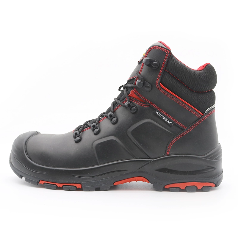 China TM107 Oil slip resistant HRO rubber sole composite toe men oil gas industry safety shoes waterproof manufacturer