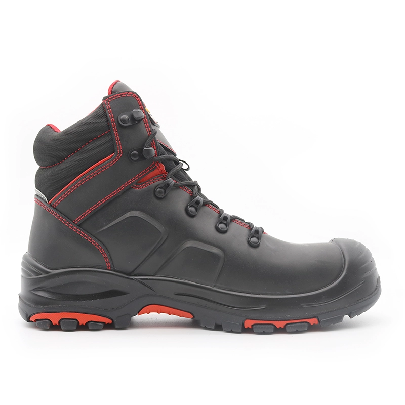 China TM107 Oil slip resistant HRO rubber sole composite toe men oil gas industry safety shoes waterproof manufacturer