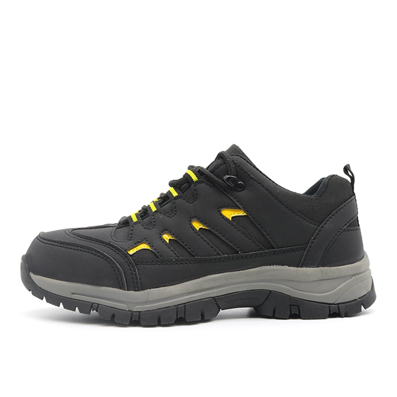 China TM241L Black PU leather anti slip eva rubber sole steel toe puncture proof work safety shoes for men manufacturer