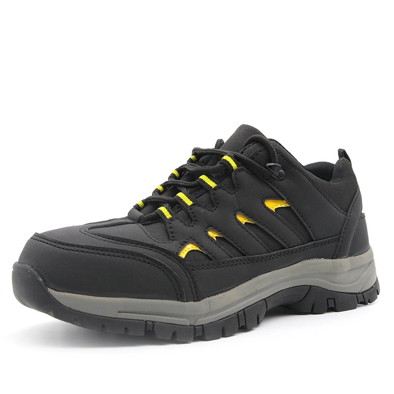 China TM241L Black PU leather anti slip eva rubber sole steel toe puncture proof work safety shoes for men manufacturer