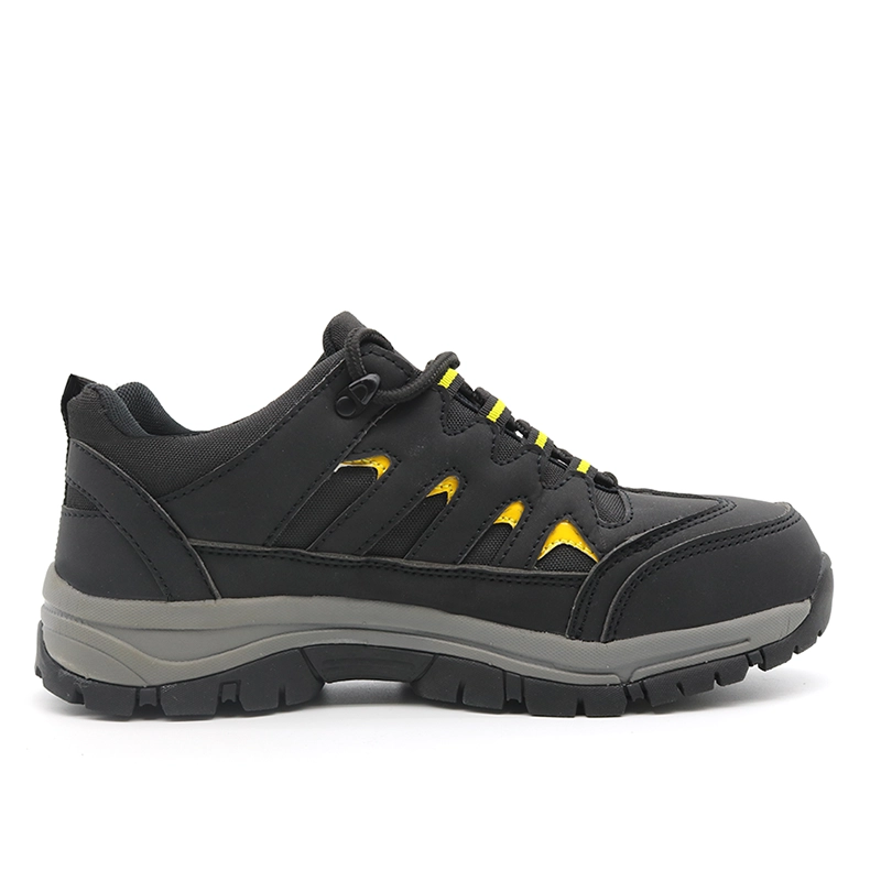 China TM241L Black PU leather anti slip eva rubber sole steel toe puncture proof work safety shoes for men manufacturer
