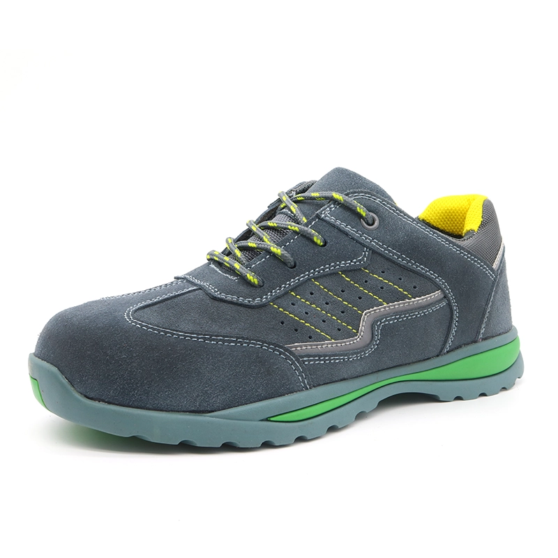 China TM245 Anti-Rutsch-Gummisohle aus Rindsveloursleder Stahlkappe verhindert Durchstich-Sneaker-Sicherheitsschuhe für Damen Hersteller