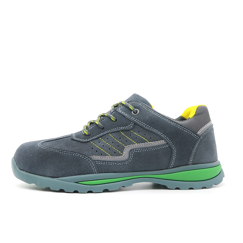 China TM245 Anti-Rutsch-Gummisohle aus Rindsveloursleder Stahlkappe verhindert Durchstich-Sneaker-Sicherheitsschuhe für Damen Hersteller