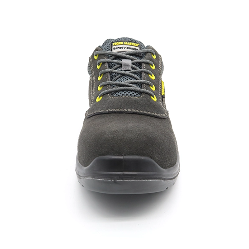 China TM223-1 CE verified anti slip pu sole grey suede leather composite toe puncture proof safety shoes for men manufacturer