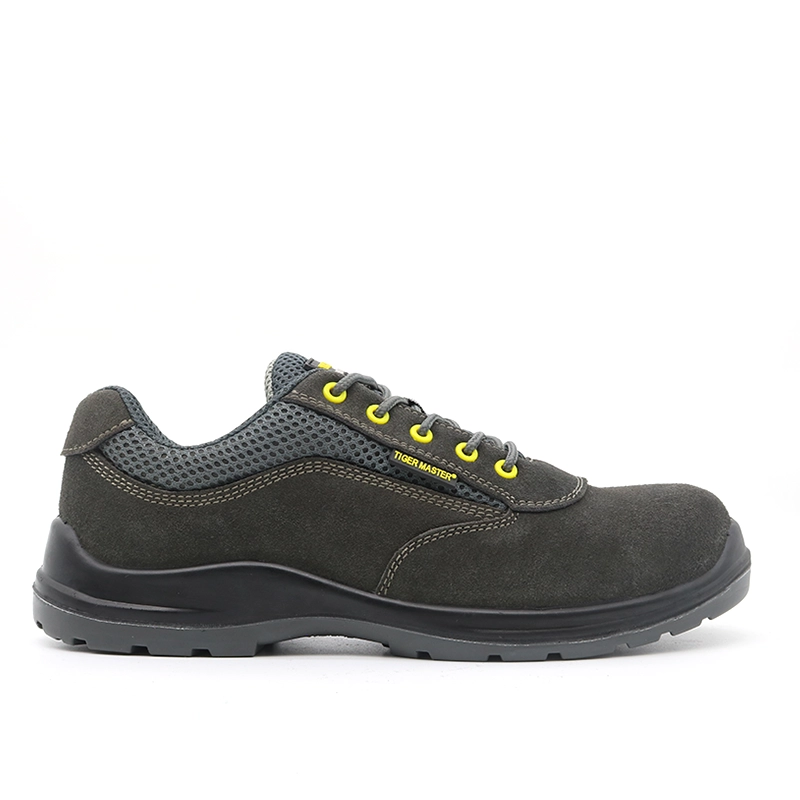 China TM223-1 CE verified anti slip pu sole grey suede leather composite toe puncture proof safety shoes for men manufacturer