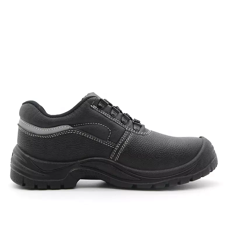 China TM058L Black cow leather oil slip resistant pu sole steel toe puncture proof men's safety shoes work manufacturer