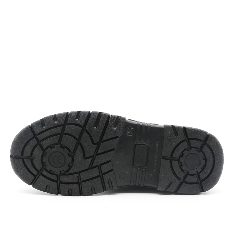 China RB1020 Black PU upper rubber sole iron toe prevent puncture men cheap safety shoes for construction manufacturer