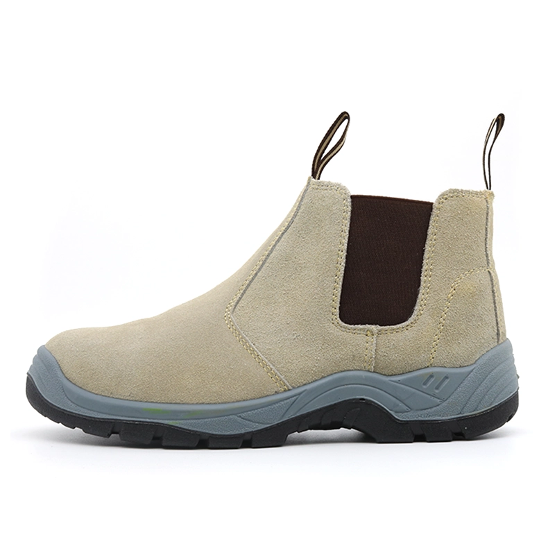 China TM033-1 Anti slip pu sole steel toe prevent puncture elastic band cheap safety shoes without laces manufacturer