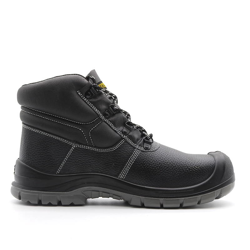 Cina TM063 Suola in pu antiscivolo in pelle nera per prevenire le forature stivali di sicurezza da uomo con puntale in acciaio produttore