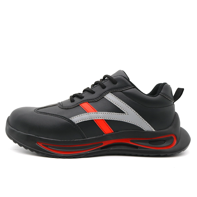 China TM261  Anti slip pu sole microfiber leather men steel toe safety shoes sneakers manufacturer