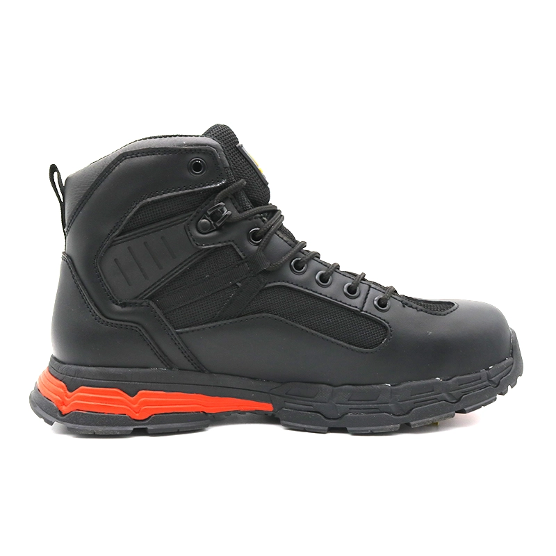 Chine TM177 Chaussures de sécurité imperméables à bout composite en cuir de vache noir pour hommes fabricant