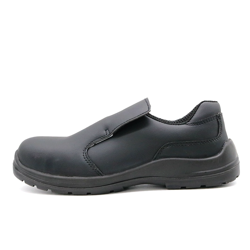 porcelana TM079 New anti-skid fiberglass toe puncture proof white kitchen safety shoes without lace - COPY - ngjdj0 fabricante