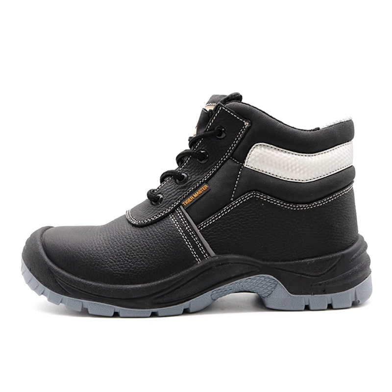China TM3233 Sapatos de segurança de construção anti-furos com biqueira de aço preto para homens fabricante