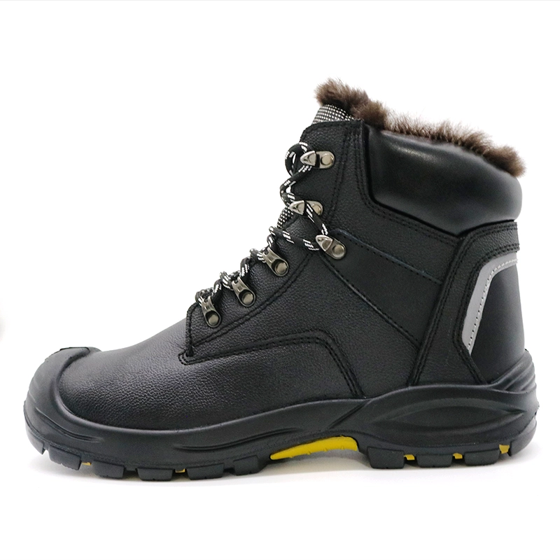 الصين TM3328 Black Steel Toe مضاد للبزل أحذية السلامة الشتوية للرجال الصانع