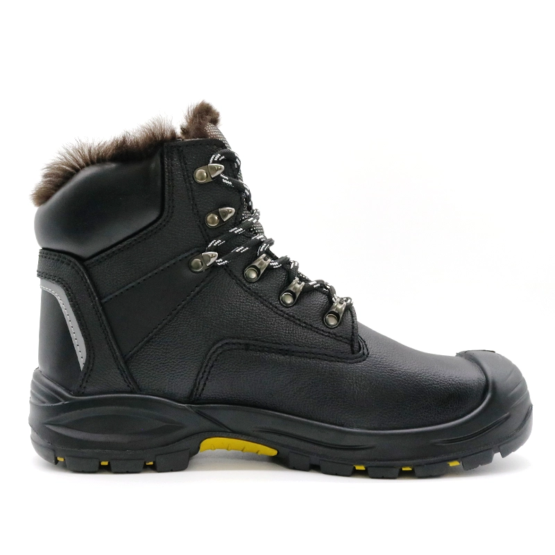 الصين TM3328 Black Steel Toe مضاد للبزل أحذية السلامة الشتوية للرجال الصانع