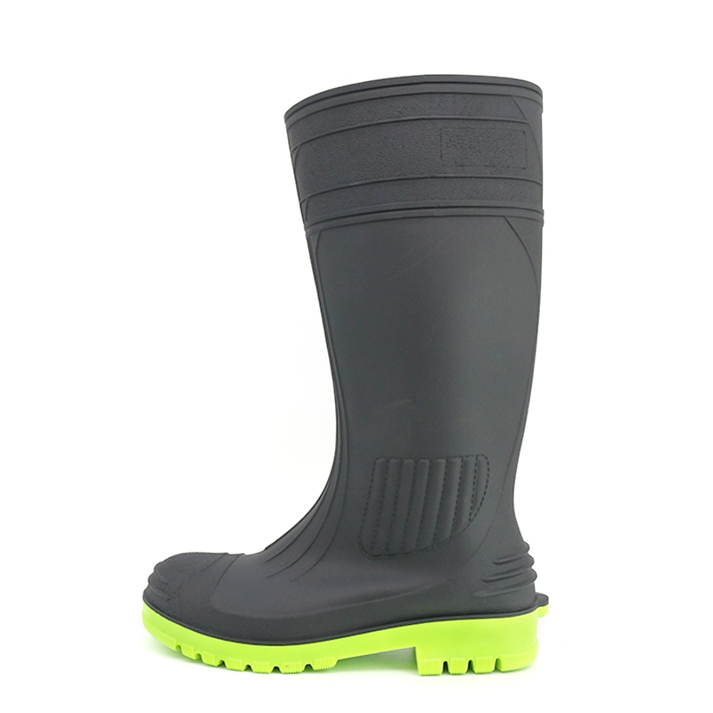 China GB38 Waterproof steel toe anti puncture PVC safety boots For Men manufacturer