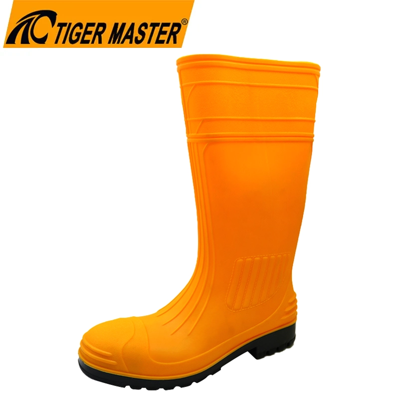 China GB38 orange waterproof safety pvc knee boots for construction manufacturer
