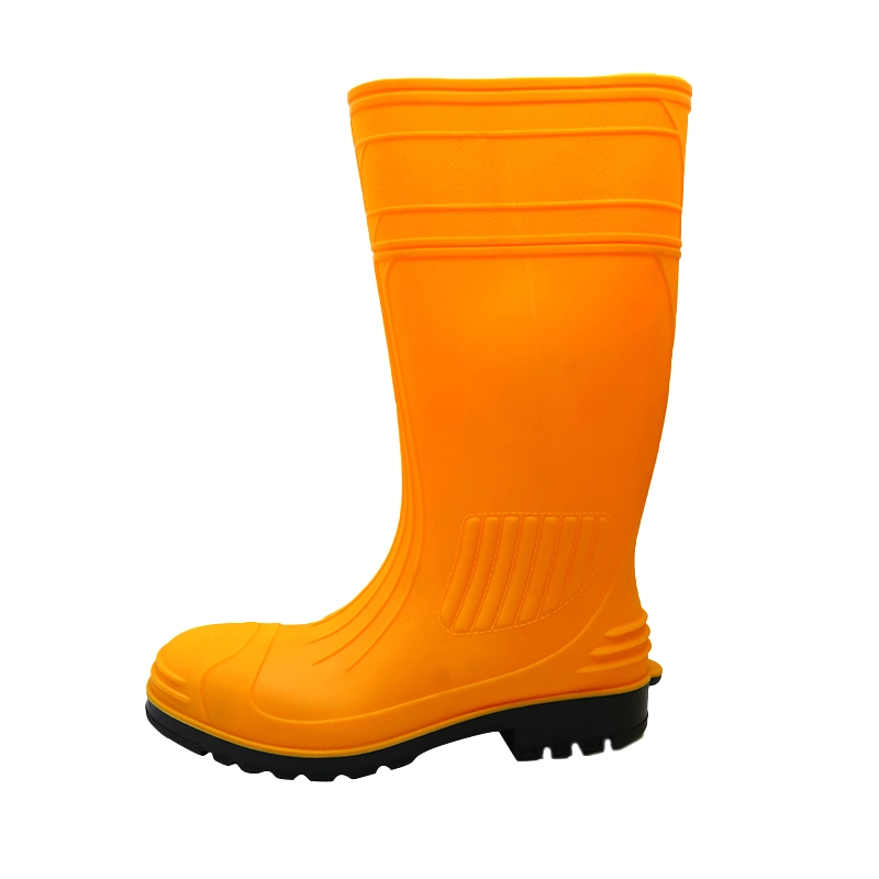China GB38 orange waterproof safety pvc knee boots for construction manufacturer