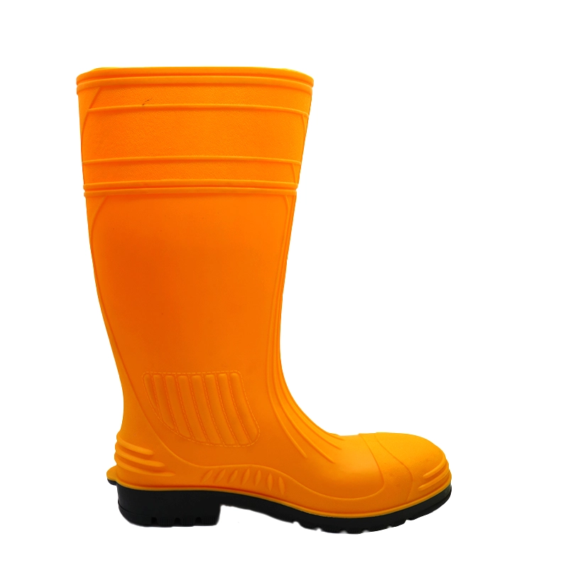 China GB38 orange waterproof safety pvc knee boots for construction manufacturer