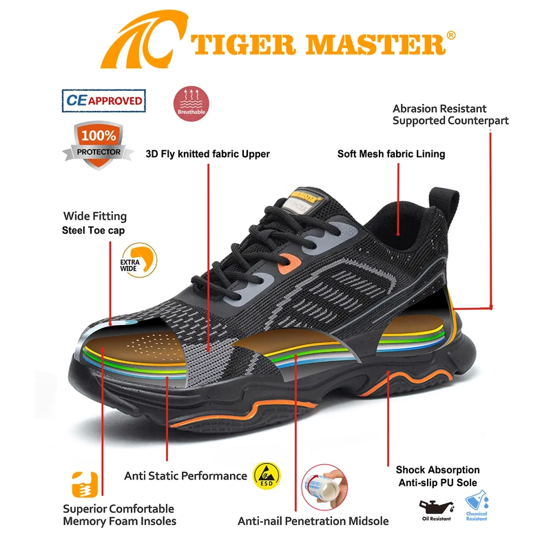 Cina TM3292 Scarpe antinfortunistiche sportive moda antiforatura con punta in acciaio produttore