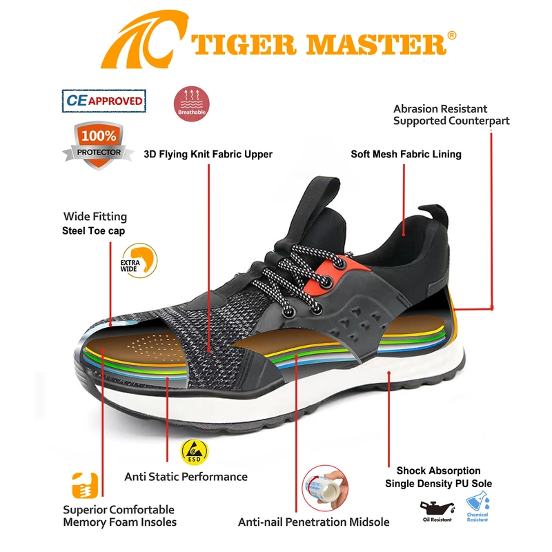 Cina TM3319 Scarpe antinfortunistiche antiforatura con punta in acciaio antiscivolo Sport produttore