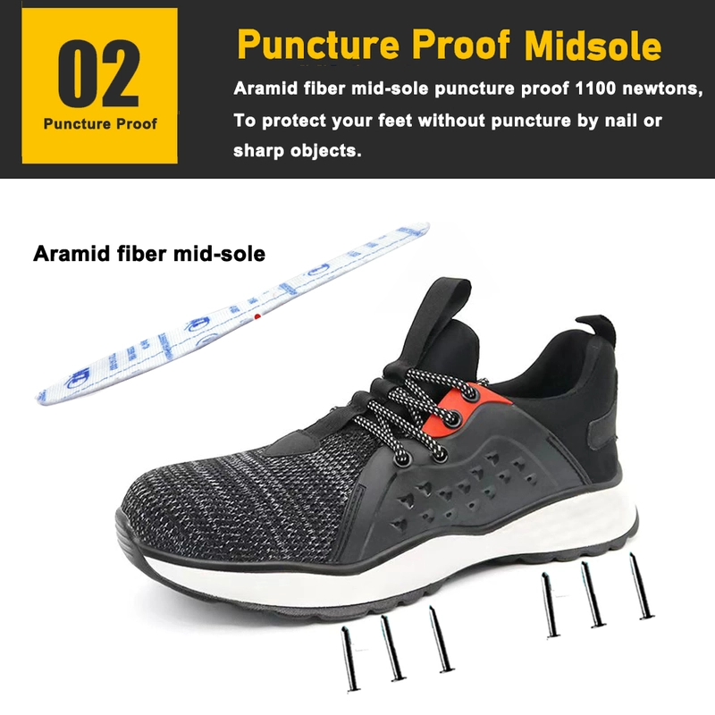 Cina TM3319 Scarpe antinfortunistiche antiforatura con punta in acciaio antiscivolo Sport produttore