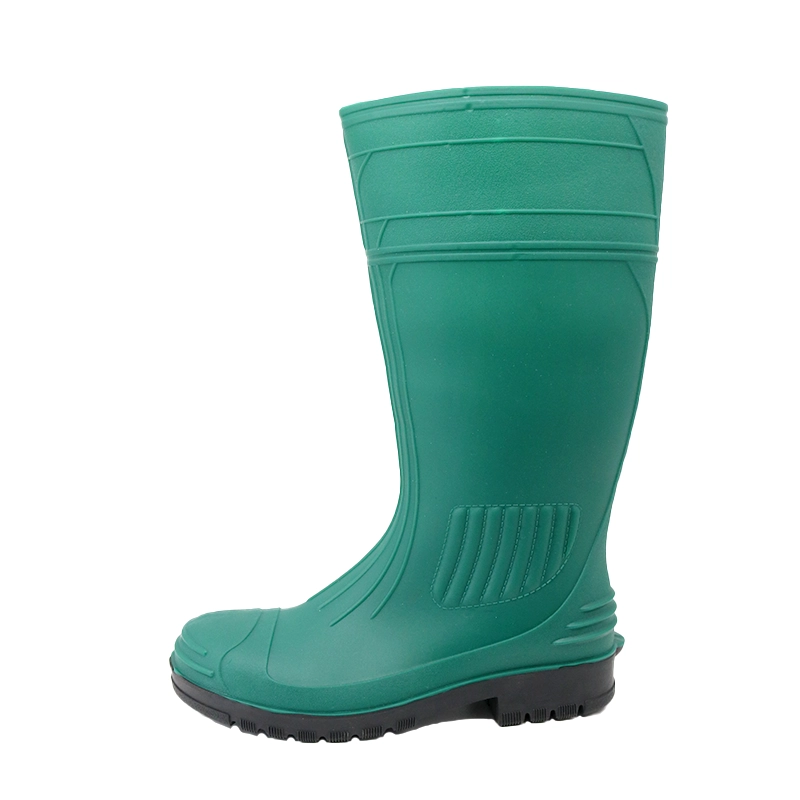 China GB38 Green Steel Toe Anti Puncture Pvc Safety Rain Boots Waterproof manufacturer