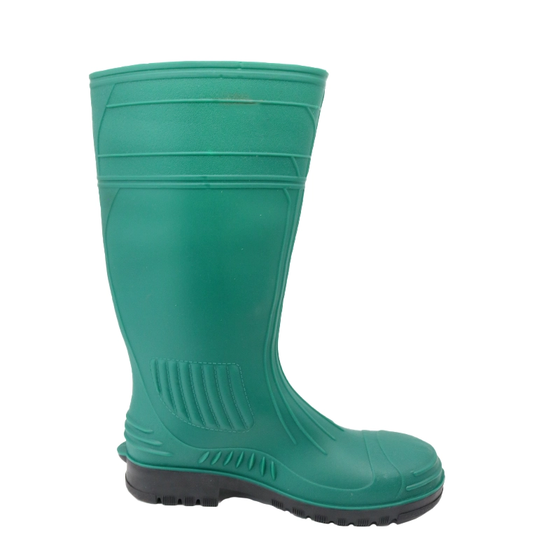 China GB38 Green Steel Toe Anti Puncture Pvc Safety Rain Boots Waterproof manufacturer