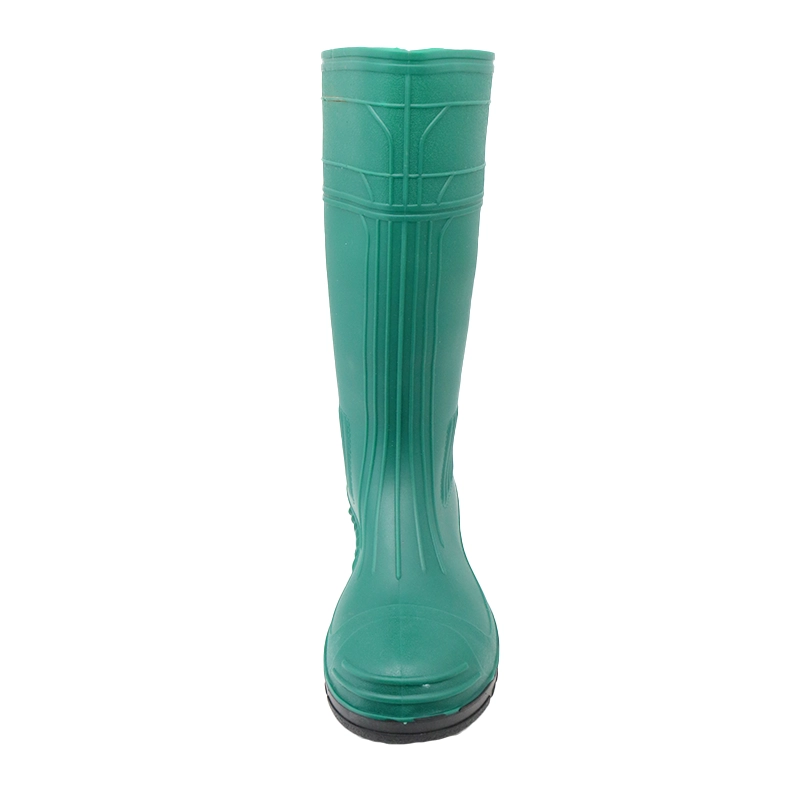 China GB38 Green Steel Toe Anti Puncture Pvc Safety Rain Boots Waterproof manufacturer