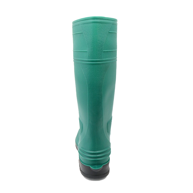 China GB38 Green Steel Toe Anti Puncture Pvc Safety Rain Boots Waterproof manufacturer
