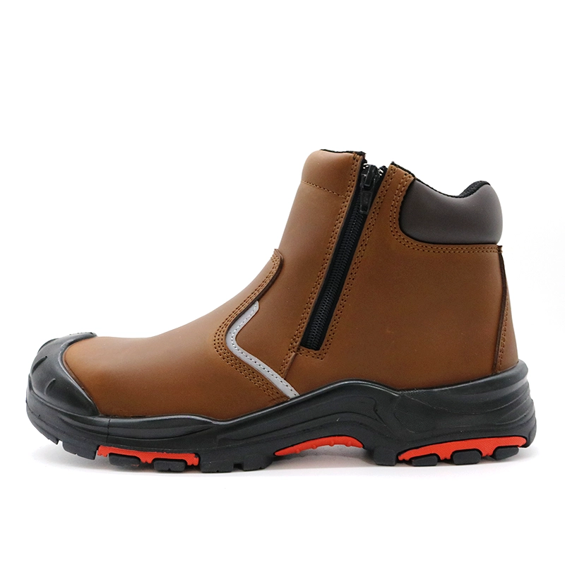 الصين TM106 PU Rubber Sole Sole Safety Boots مع السوستة الصانع