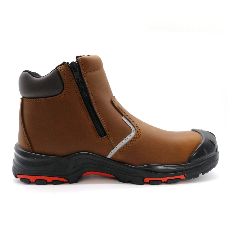 الصين TM106 PU Rubber Sole Sole Safety Boots مع السوستة الصانع