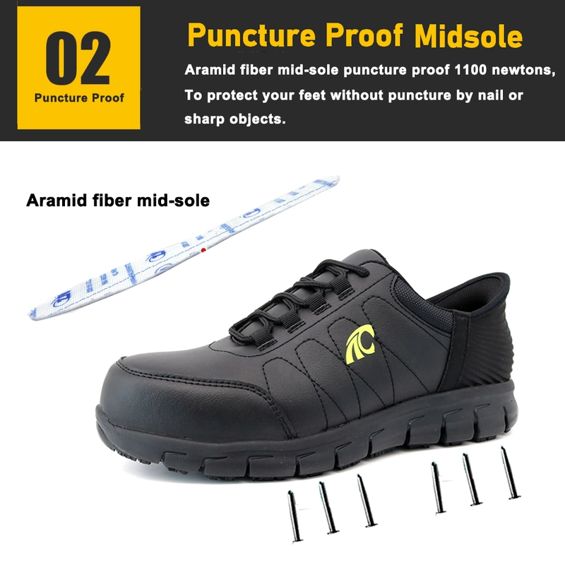 China TM2021 Slip-ins anti-skid glasvezel teen punctie bewijs nieuwe veiligheidsschoenen fabrikant