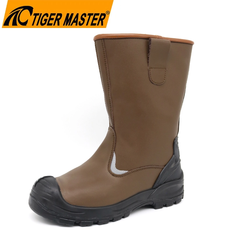 الصين TM073 Brown Steel Toe مضاد للثقب أحذية السلامة لحام لصناعة الصلب الصانع