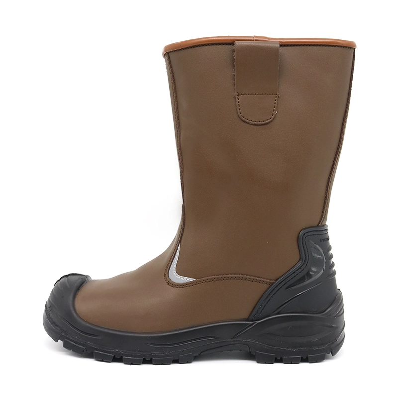 الصين TM073 Brown Steel Toe مضاد للثقب أحذية السلامة لحام لصناعة الصلب الصانع