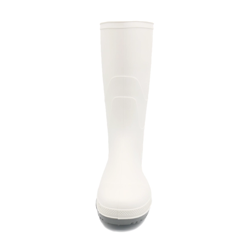 China GB01 White Anti-slip Waterproof PVC Rain Boots for Food Industry with Logo manufacturer