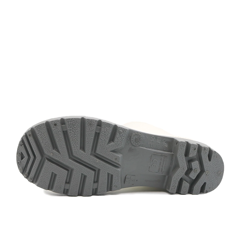 China GB01 White Anti-slip Waterproof PVC Rain Boots for Food Industry with Logo manufacturer