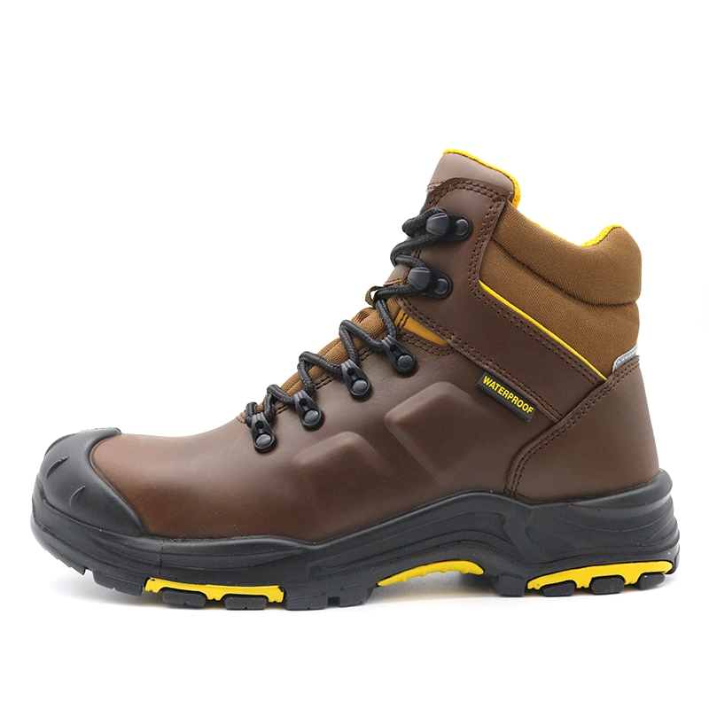 Chine Bottes de sécurité imperméables, antidérapantes, en cuir de haute qualité, avec bout en fibre de verre, Anti-perforation, TM105 fabricant