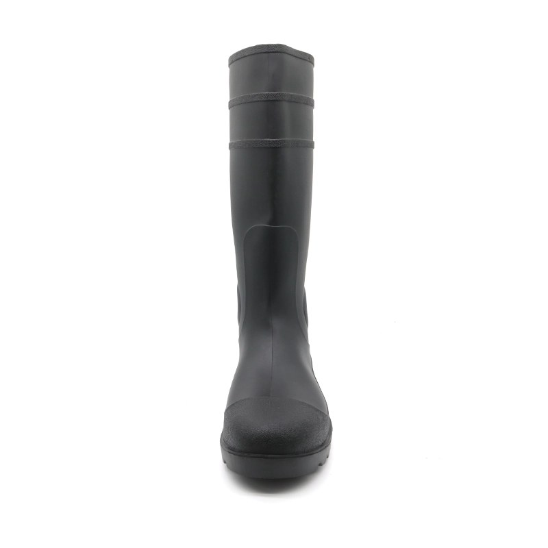 China GB06 CE Anti-Rutsch-Öl, säure-, alkalibeständige, wasserdichte PVC-Sicherheits-Regenstiefel mit Stahlkappe Hersteller